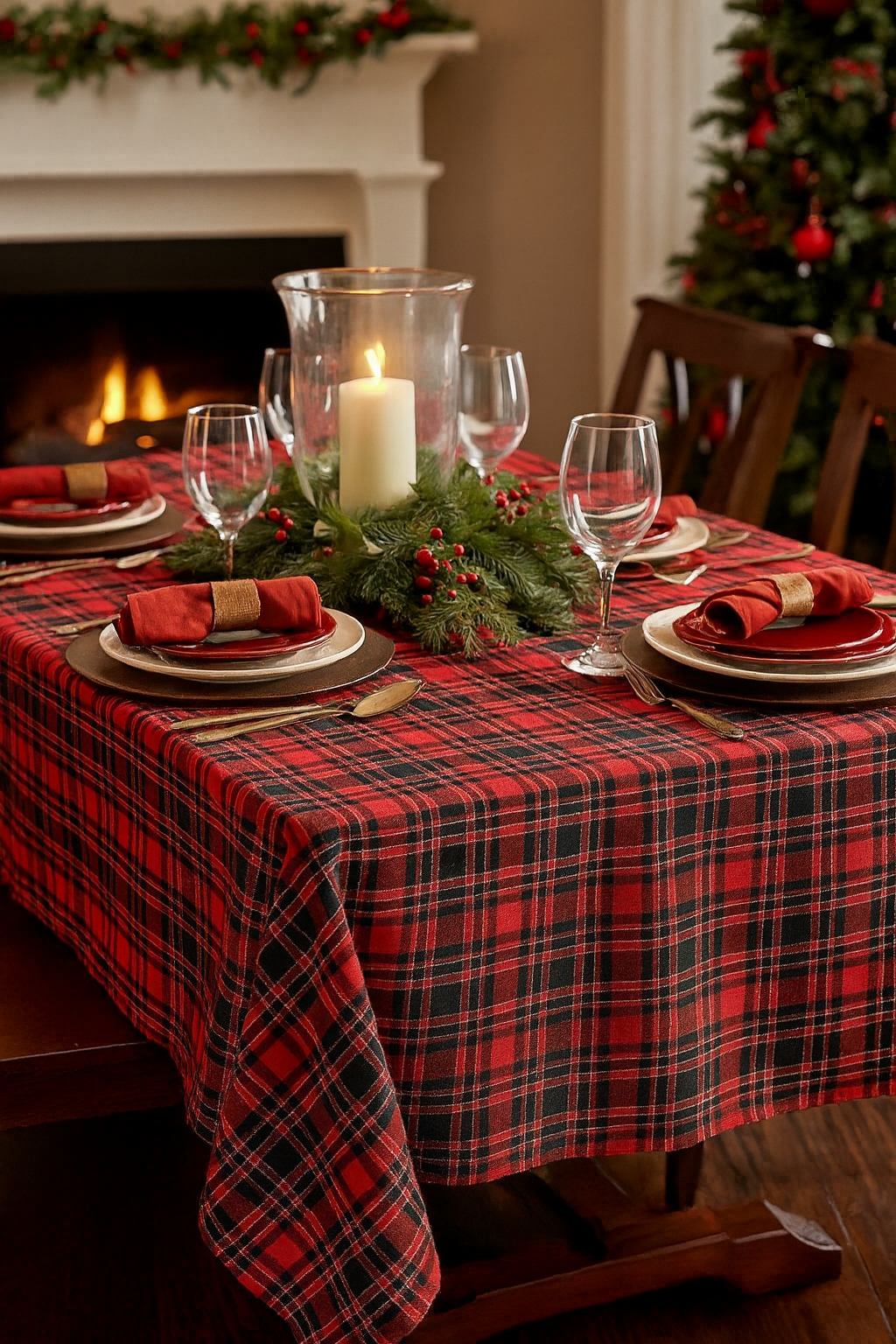 2669 - Classic Tartan Plaid Festive Tablecloth