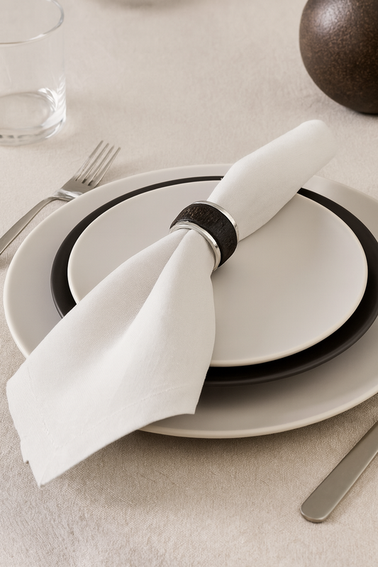 NR357 - Bark Wood Napkin Ring