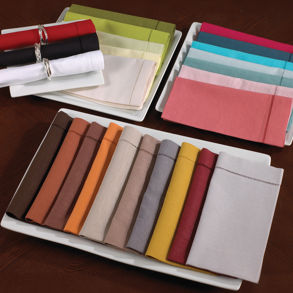 6100C - Classic Hemstitched Linen-Cotton Cloth Napkin
