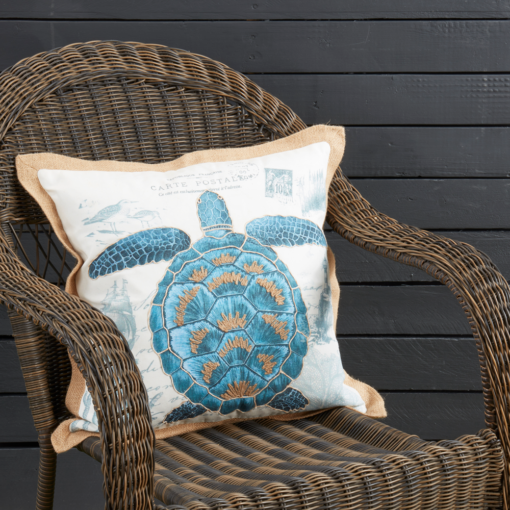 7430 - Sea Turtle 18" Outdoor Throw Pillow