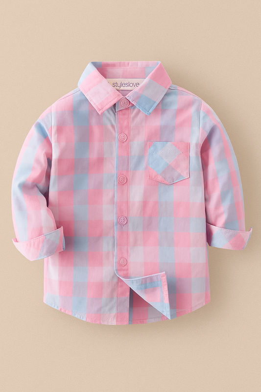 Pink Multi Plaid Cotton Button-Down Shirt – Baby & Toddler