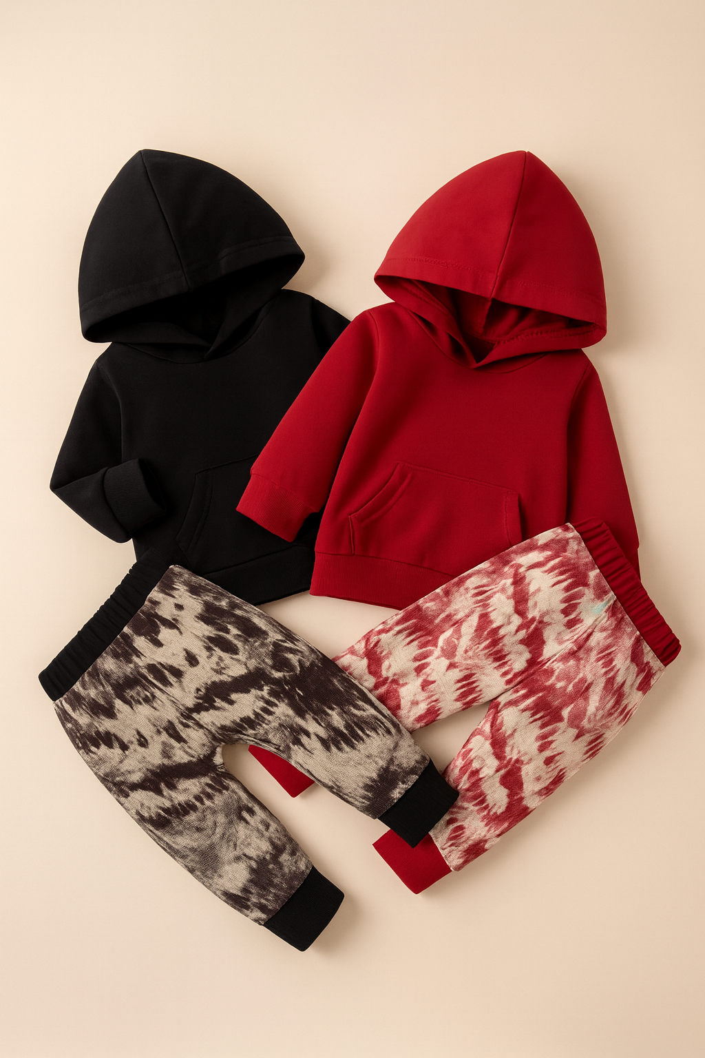 Hoodie and Tie-dye Joggers 2-Piece Baby Outfit