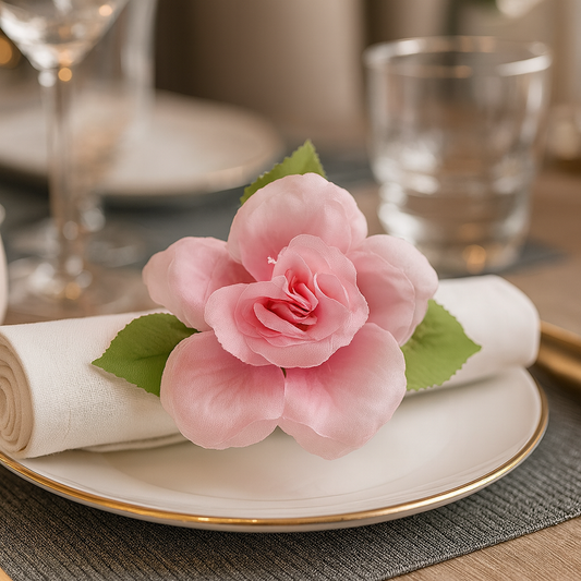 Pink Rose Napkin Ring