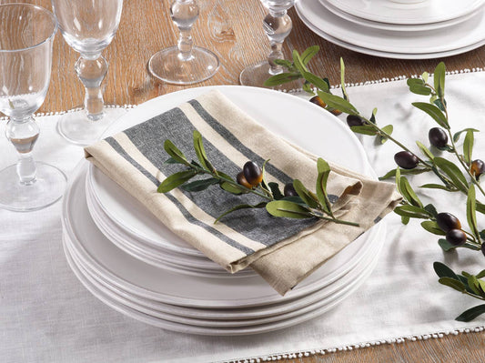3011 - Rustle Style Banded Cotton 20" Cloth Napkin