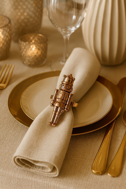 NR0146 - Rose Gold Nutcracker Napkin Ring