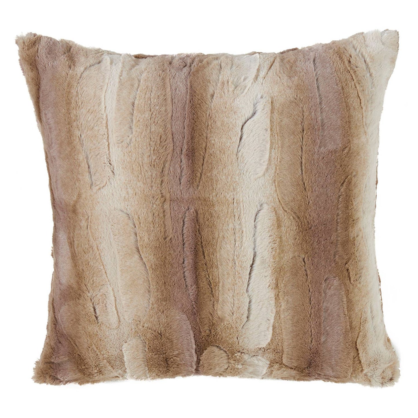 050 - Natural Animal Print Faux Fur 20" Throw Pillow