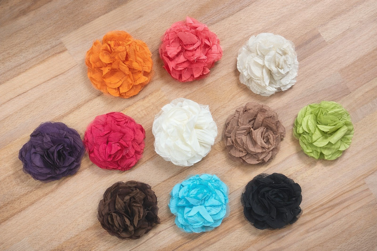 3.5" Tulle Flower Hair Clip