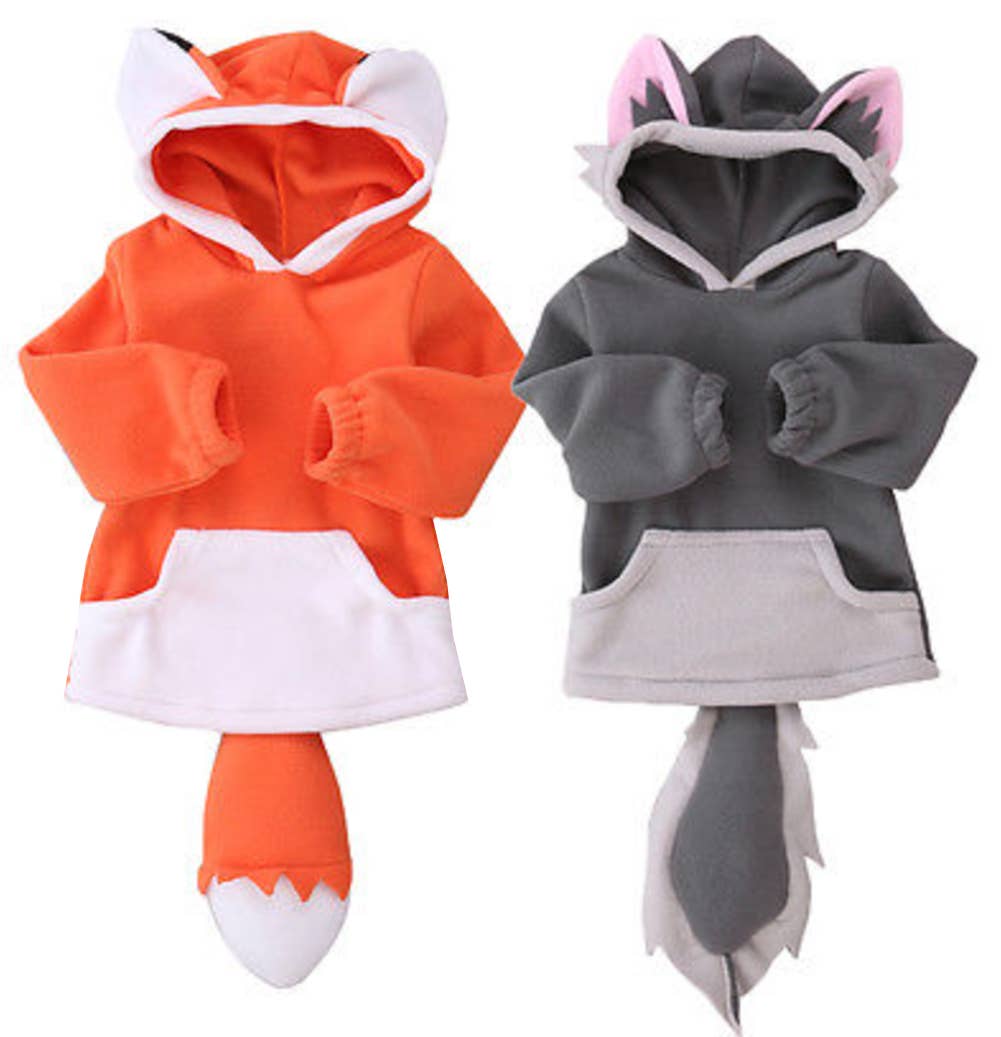 Animal Fleece Baby Hooded Sweater