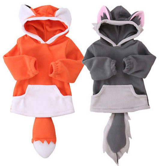 Animal Fleece Baby Hooded Sweater