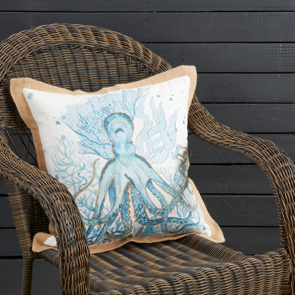7422 - Octopus 18" Outdoor Throw Pillow