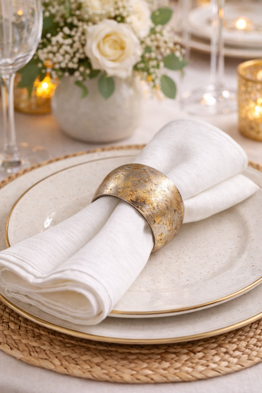 Rustic Gold Brass Napkin Ring