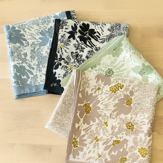 Floral Silky Square Scarf