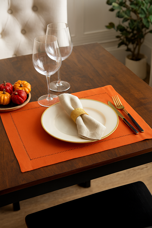 6323 - Pumpkin Hemstitched 14"X20" Placemat