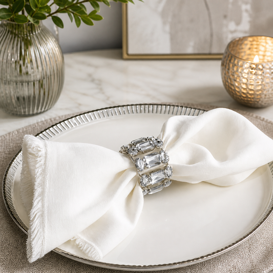 Modern Round Clear Napkin Ring