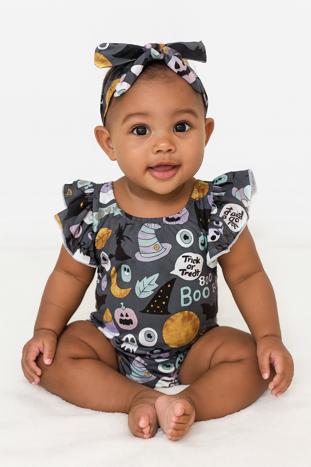 Pumpkin Boo Baby Romper & Headband