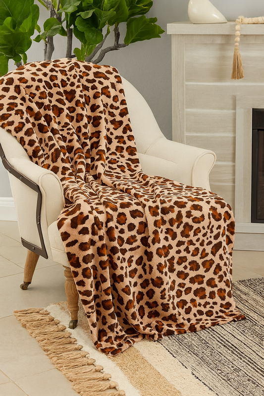 TH729 - Cheetah Warm Cozy Fleece Throw Blanket