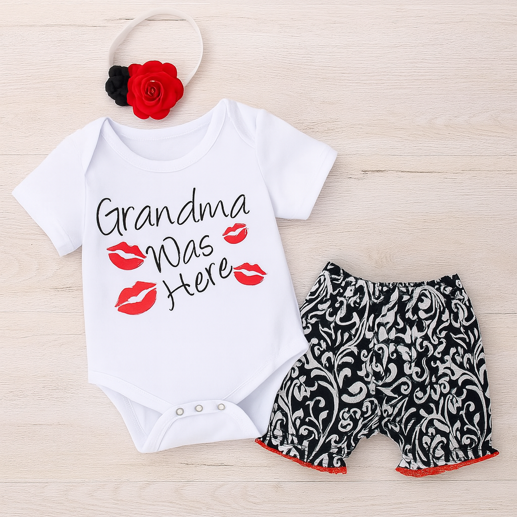 Grandma Was Here 3pcs Baby Outfit