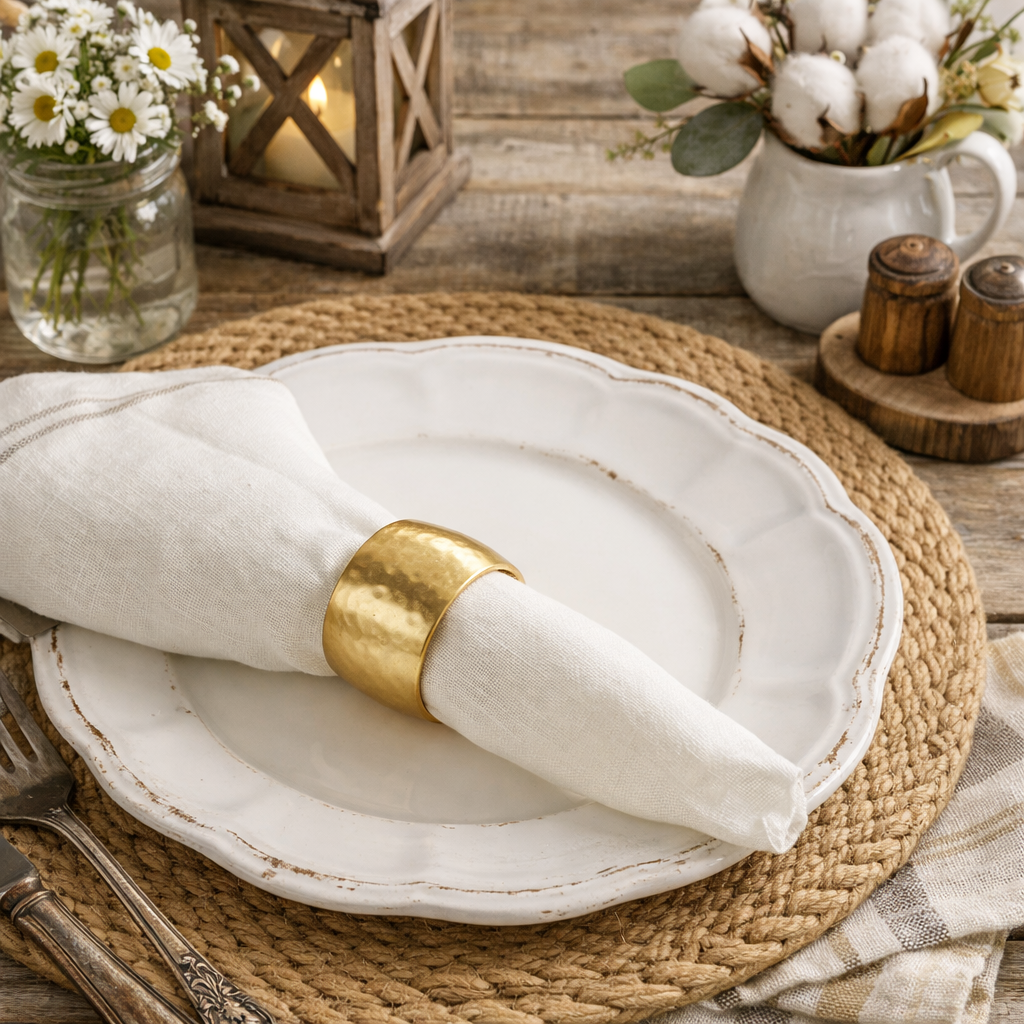 Gold Brass Napkin Ring