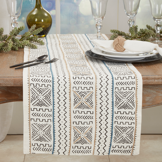 663 - Mudcloth Cotton Table Runner