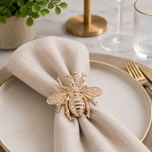 Rose Gold Bumblebee Metal Napkin Holder