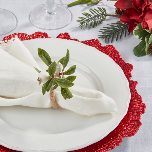 NR495 - White Berry Napkin Ring