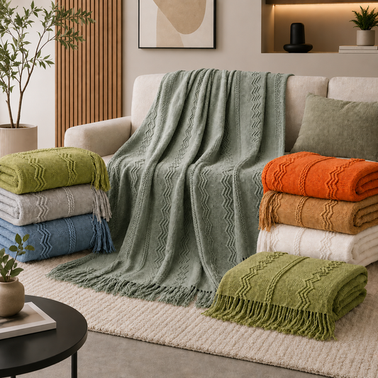 Textured Zigzag Throw Blanket - 50"x60"