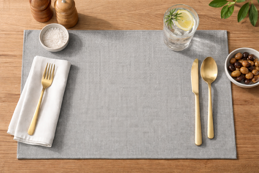 Slate Solid Woven 12"x18" Placemat