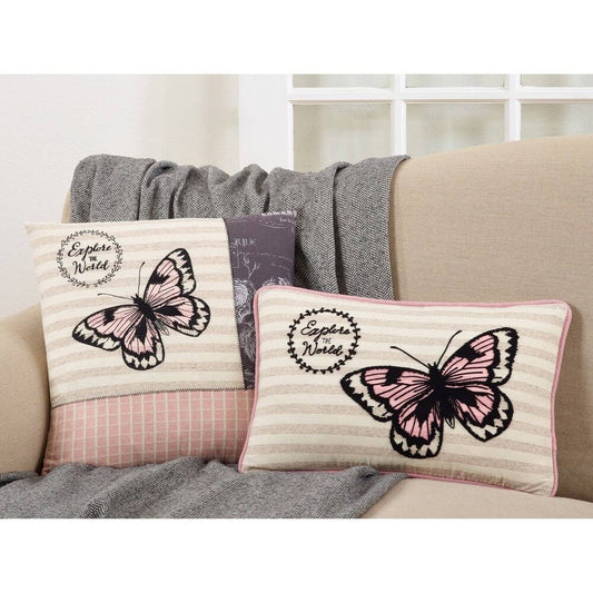 8065 - Explore The World Butterfly Decorative Throw Pillow