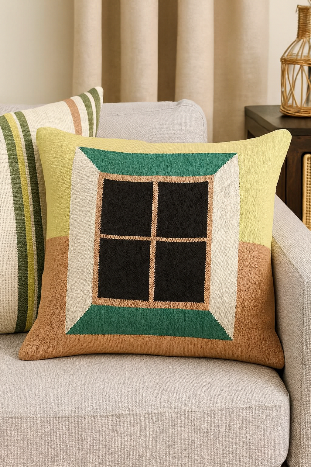 PLW0150 - Window Knit 18" Throw Pillow