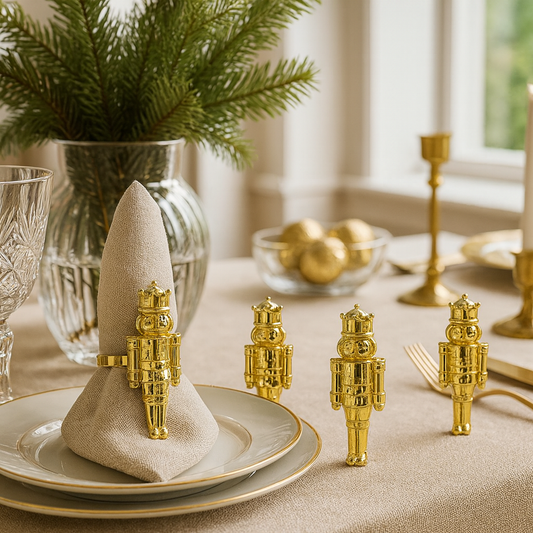 NR0146 - Gold Nutcracker Napkin Ring