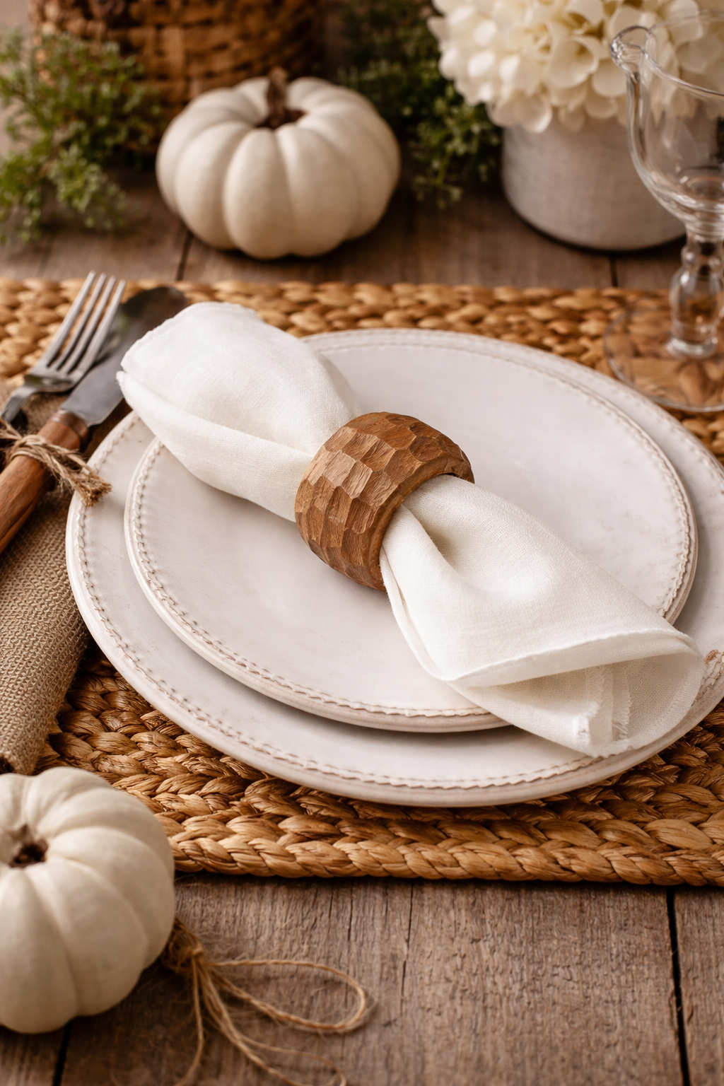 Natural Mango Wood Chucky Napkin Ring