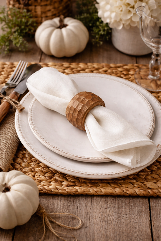 Natural Mango Wood Chucky Napkin Ring