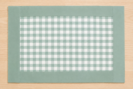 Sage Reversible Buffalo Plaid Placemat - 14"X20"
