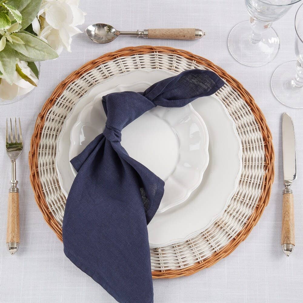 1423 - Midnight Blue Pure Linen 20" Dinner Napkin