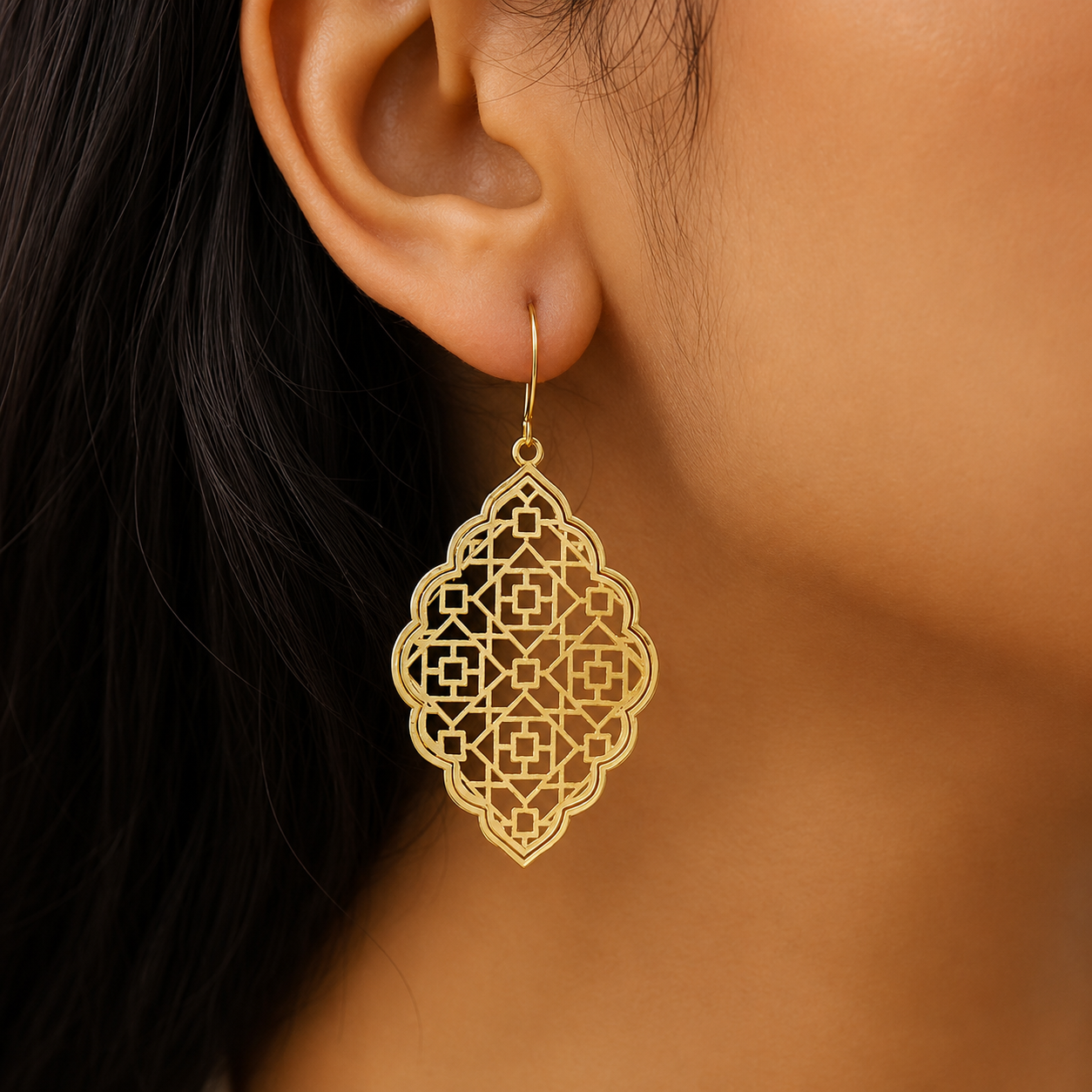 Filigree quatrefoil  Dangle Earrings