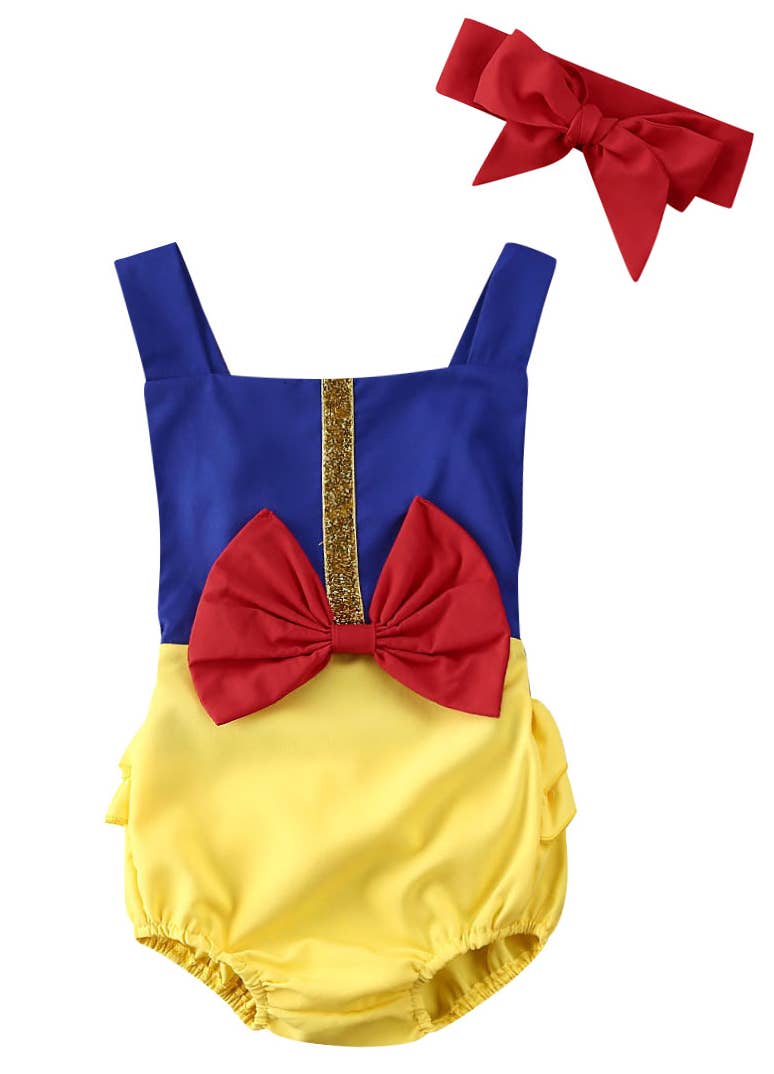 Big Bow Princess 2-Piece Romper & Headband
