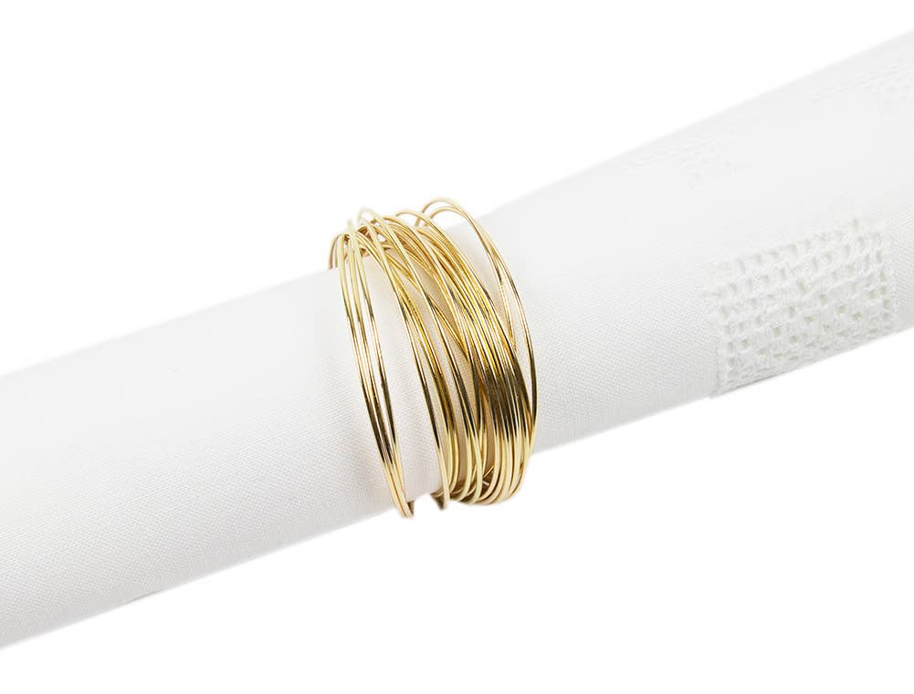 NR0052 - Gold Classic Gold Twisted Wire Napkin Ring
