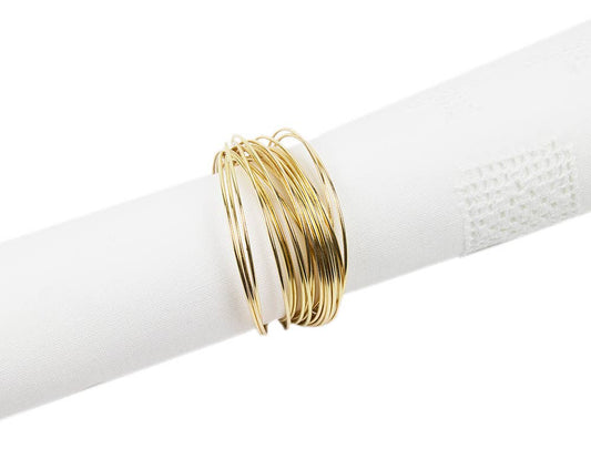 NR0052 - Gold Classic Gold Twisted Wire Napkin Ring
