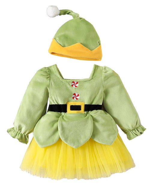 ELF Dress Tutu Costume Dress and Hat