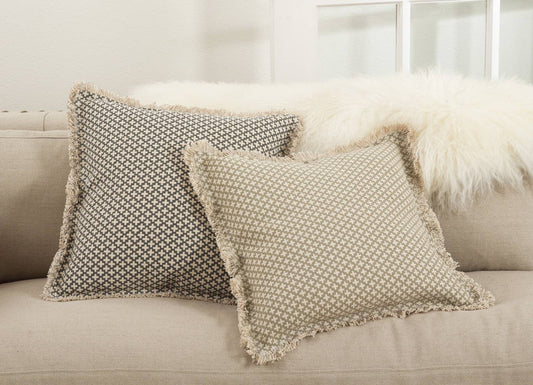 9014 - Moroccan Tile Cotton 20" Down Filled Cotton Throw Pillow