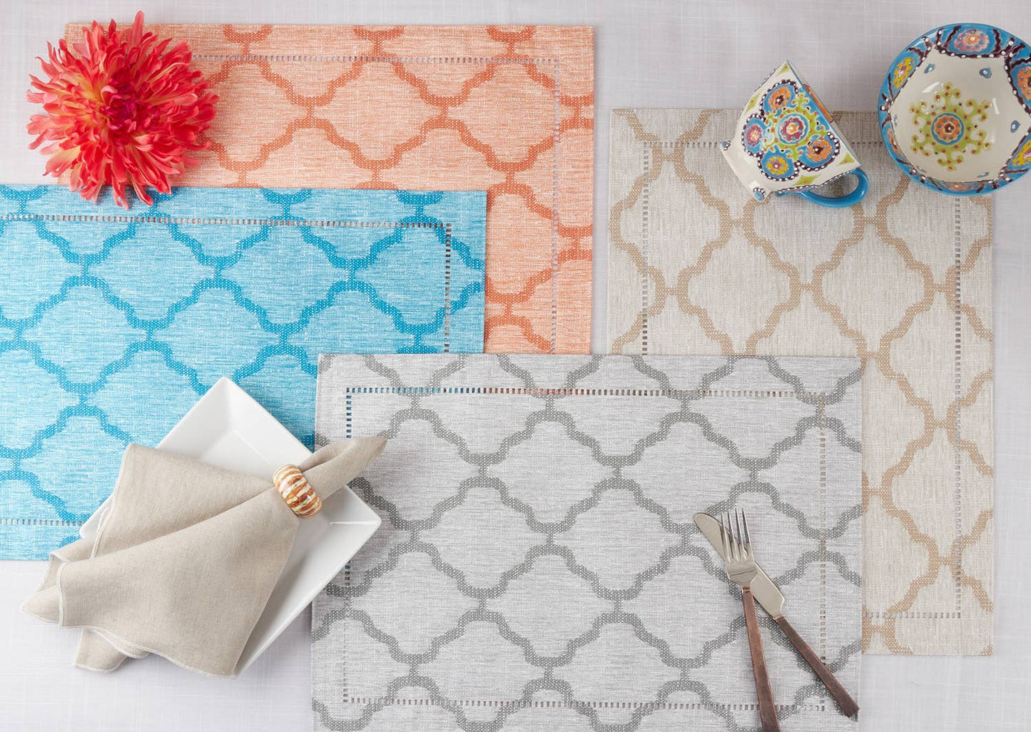 6718 - Moroccan Laser-Cut Hemstitch Placemat