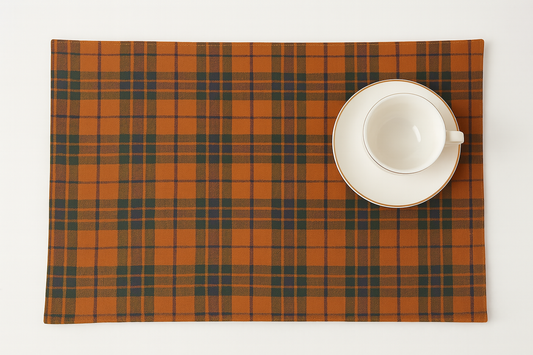 TBL0043 - Mustard Rustic Tartan Plaid 13"x19" Reversible Placemat