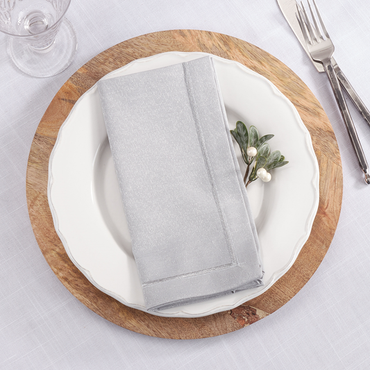 1691 - Silver Shimmering 19" Dinner Napkin
