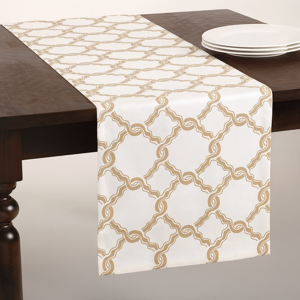 1087 - Nantucket Chain Link Cotton Table Runner