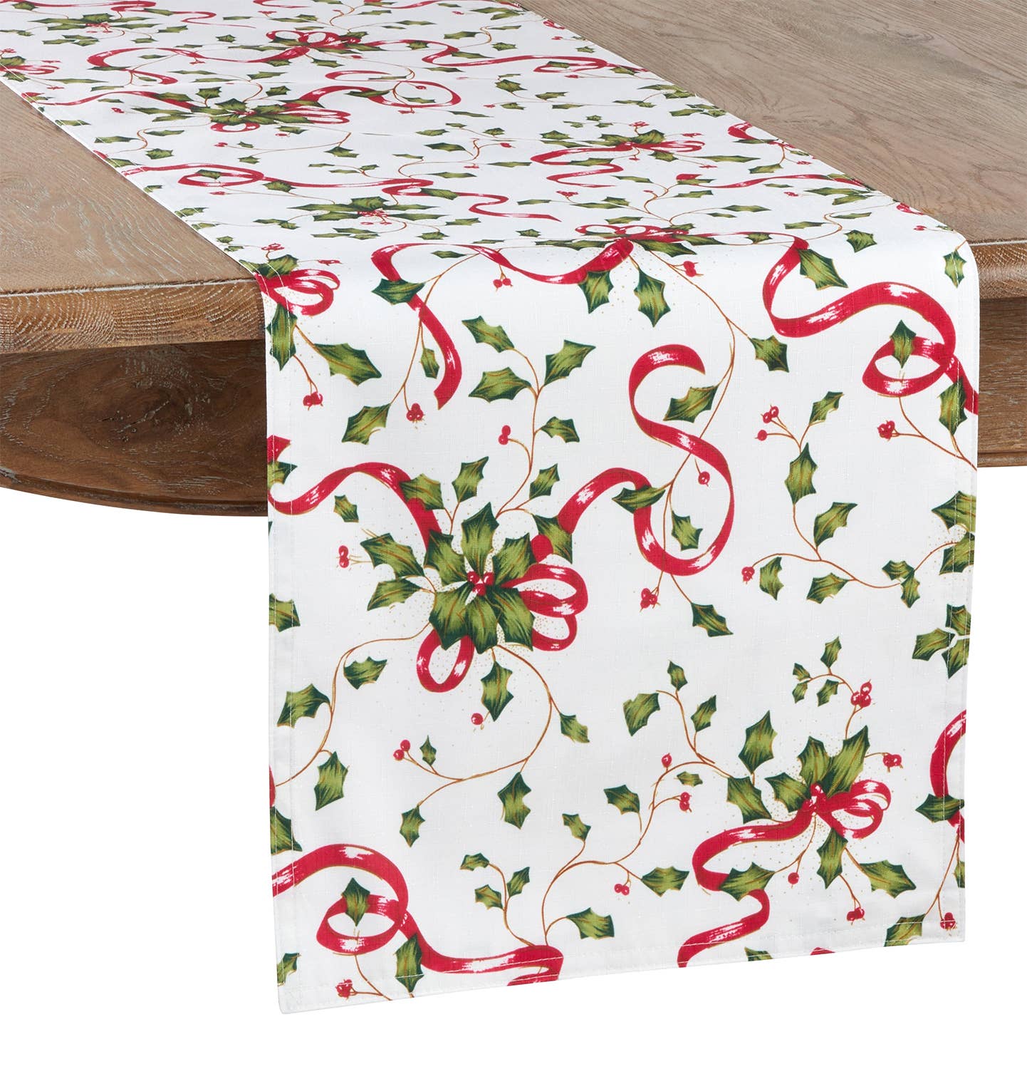 3175 - Holly & Ribbon Festive Table Runner