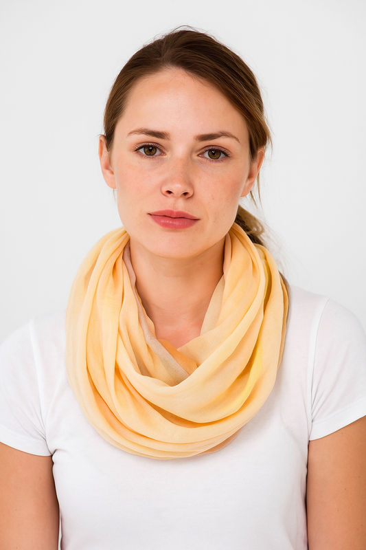 Orange Striped Infinity Scarf