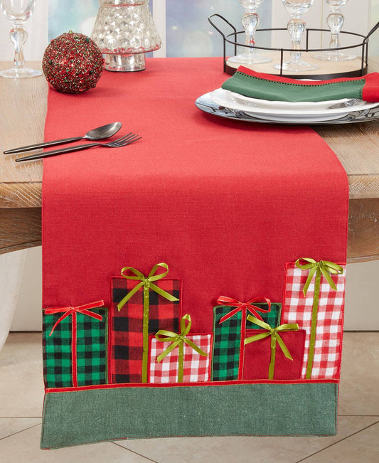 5083 - Festive Christmas Gifts 16x72 Table Runner