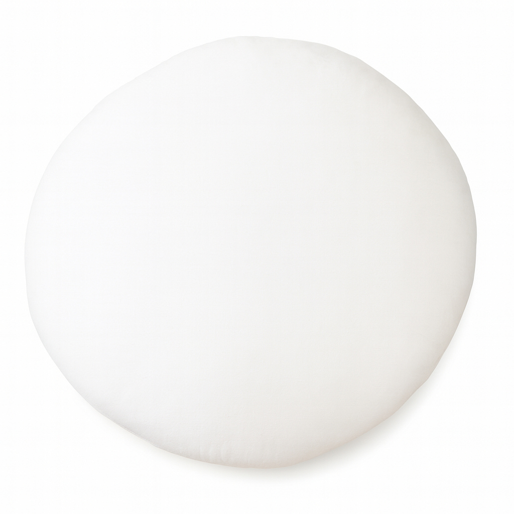 Polyfill Round White Fluffy Pillow Insert