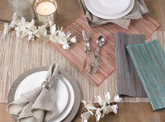 217 - Shimmering Water Hyacinth Nubby 14x20 Placemat