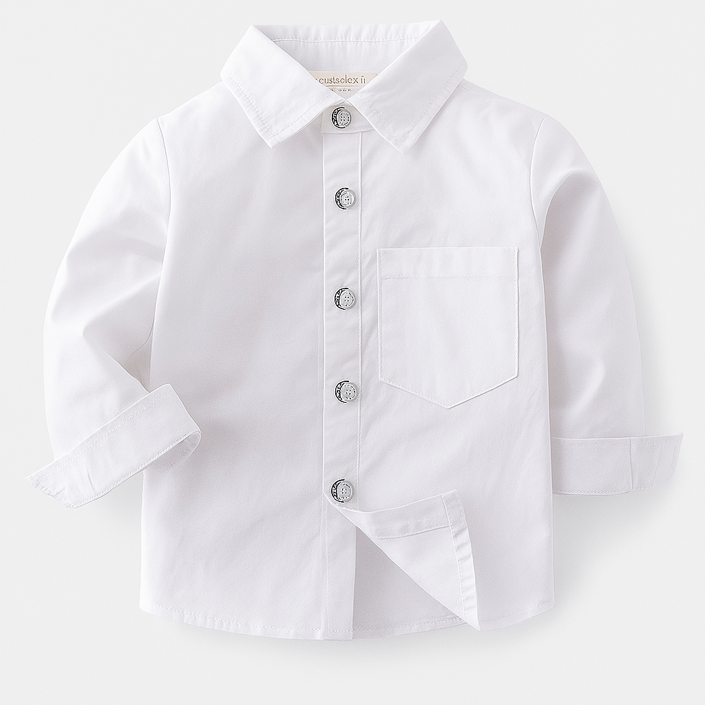 White Cotton Button-Down Shirt – Baby & Toddler